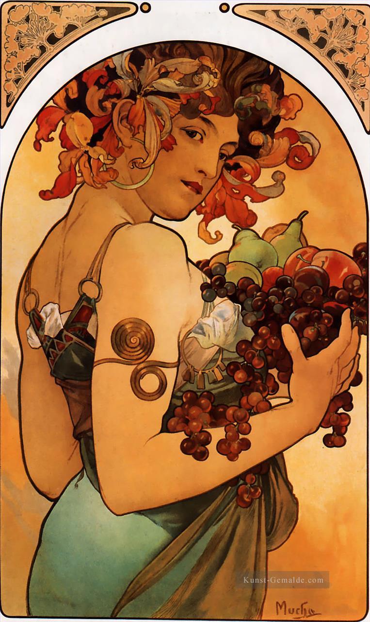 Frucht 1897 Litho Tschechisch Jugendstil Alphonse Mucha Ölgemälde